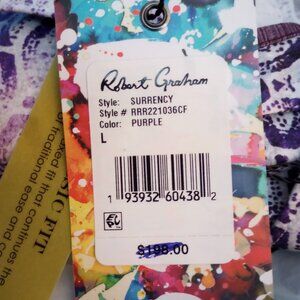 NWT Robert Graham Surrency Shirt Mens Large Classic Fit Button Up Down Sport